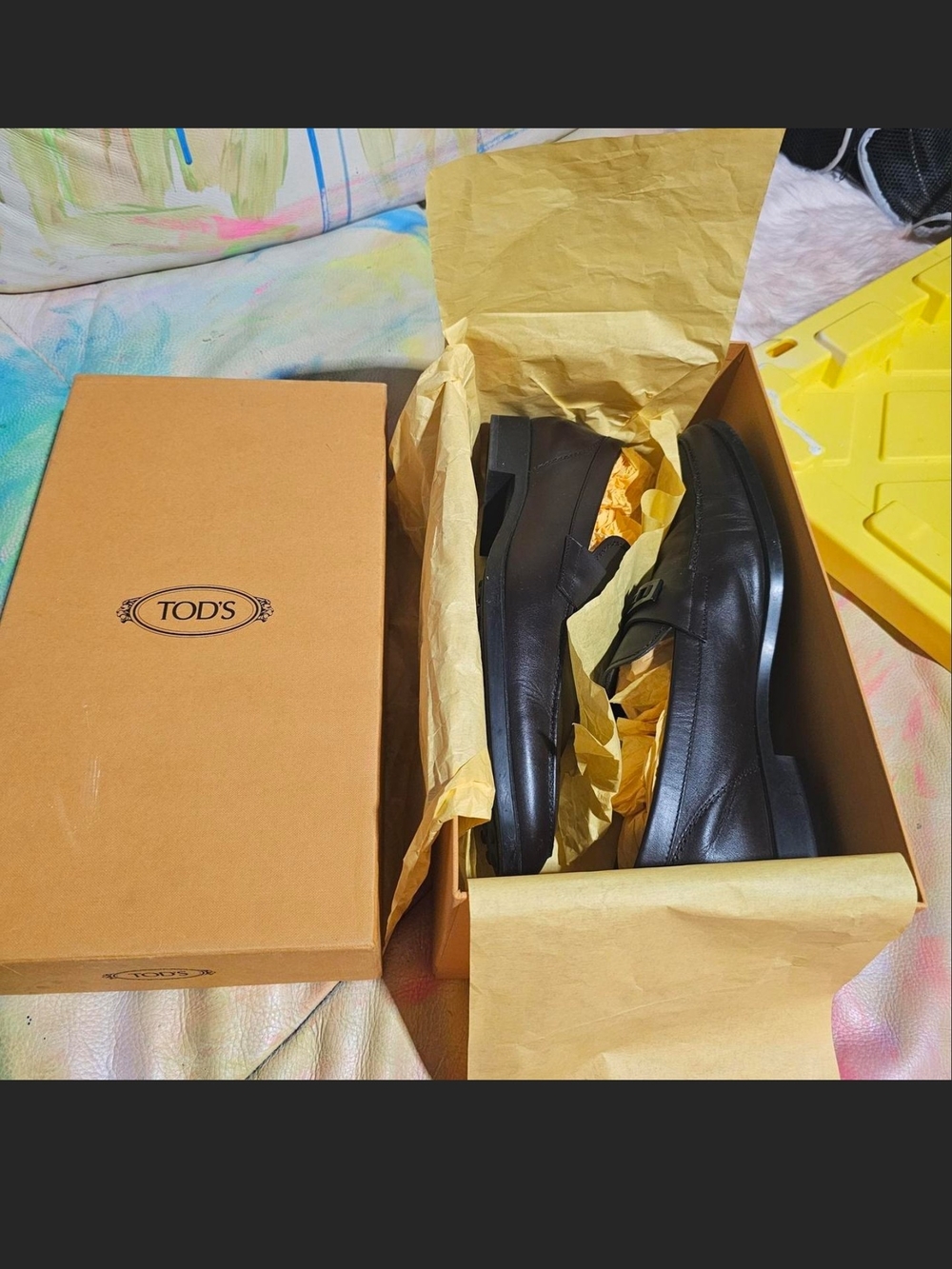 Tod's Dark Brown Leather Slip-On Loafers